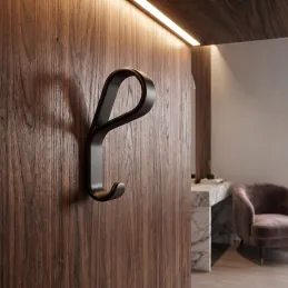 Porte-manteau luxueux DROP / Noir mat
