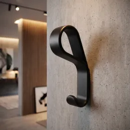 Porte-manteau luxueux DROP / Noir mat