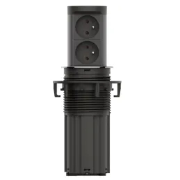Prise électrique escamotable Elevator NEW 2x230V FRENCH / Acier inoxydable