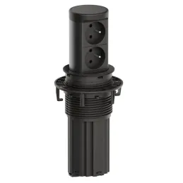Prise électrique escamotable Elevator NEW 2x230V FRENCH / Noire
