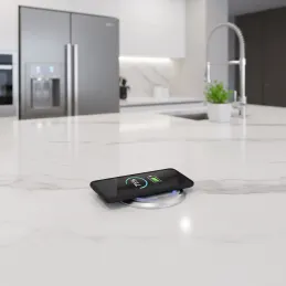 Prise électrique escamotable automatique ASTRA SCHUKO 3x230V + 2xUSB A-C / Aluminium