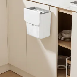 Poubelle BIBA à fixer sur la porte, 11 l / Blanche