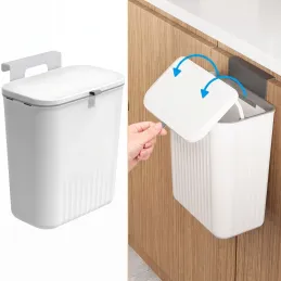 Poubelle BIBA à fixer sur la porte, 11 l / Blanche