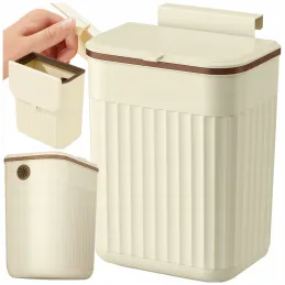Poubelle BIBA à fixer sur la porte, 11 L / Beige