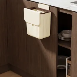 Poubelle BIBA à fixer sur la porte, 11 L / Beige