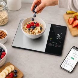 Balance de cuisine numérique avec application FIT BODY / Noire