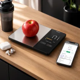Balance de cuisine numérique avec application FIT BODY / Noire