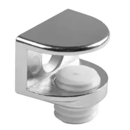 Support d’étagère en verre MELIA – 10 pièces / Chrome brillant