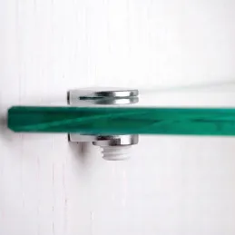 Support d’étagère en verre MELIA – 10 pièces / Chrome brillant