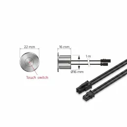 Interrupteur tactile à intensité variable LUXIO / Blanc