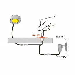 Interrupteur tactile variateur LUXIO / Noir