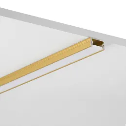 Profilé en aluminium ZARIA pour éclairage LED avec diffuseur opale / Doré