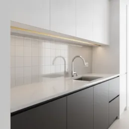 Profilé en aluminium ZARIA pour éclairage LED avec diffuseur opale / Doré