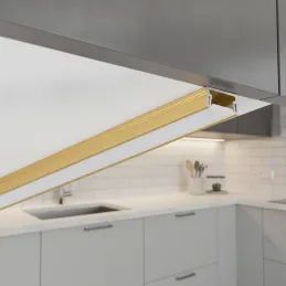 Profilé en aluminium ZARIA pour éclairage LED avec diffuseur opale / Doré
