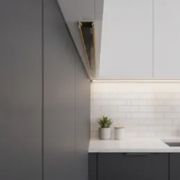Profilé en aluminium ZARIA pour éclairage LED avec cache noir / Doré