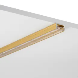 Profilé en aluminium ZARIA pour éclairage LED avec diffuseur transparent / Doré