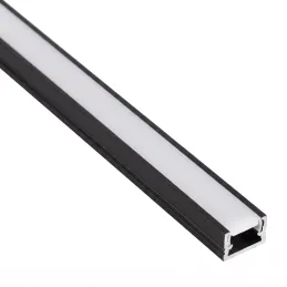 Profilé en aluminium ZARIA pour éclairage LED avec diffuseur opale / Noir mat