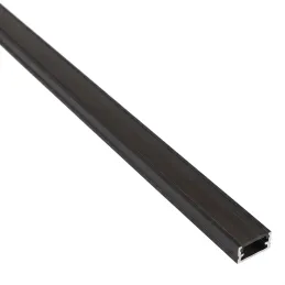 Profilé en aluminium ZARIA pour éclairage LED avec diffuseur noir / Noir mat