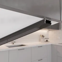 Profilé en aluminium ZARIA pour éclairage LED avec diffuseur noir / Noir mat