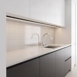 Profilé en aluminium ZARIA pour éclairage LED avec diffuseur noir / Noir mat