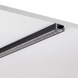 Profilé en aluminium ZARIA pour éclairage LED avec cache transparent / Noir mat