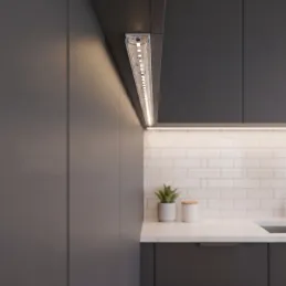 Profilé en aluminium ZARIA pour éclairage LED avec diffuseur transparent / Blanc mat