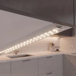 Profilé en aluminium ZARIA pour éclairage LED avec diffuseur transparent / Blanc mat