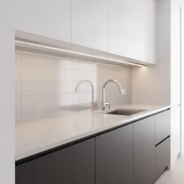 Profilé en aluminium ZARIA pour éclairage LED avec diffuseur opaque / Aluminium
