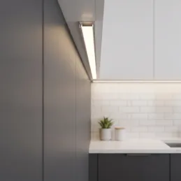 Profilé en aluminium ZARIA pour éclairage LED avec diffuseur opaque / Aluminium