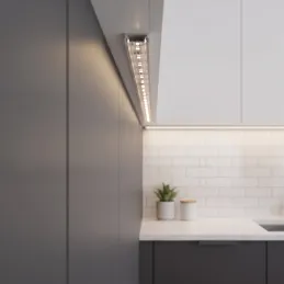 Profilé en aluminium ZARIA pour éclairage LED avec cache transparent / Aluminium