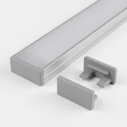 Embout pour profilé LED ZARIA – sans trou / Gris