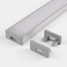 Embout pour profilé LED ZARIA – avec trou / Gris