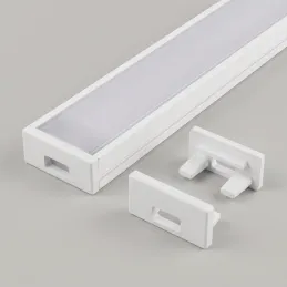 Embout pour profilé LED ZARIA – avec trou / Blanc mat