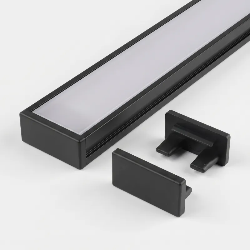 Embout pour profilé LED ZARIA – sans trou / Noir mat