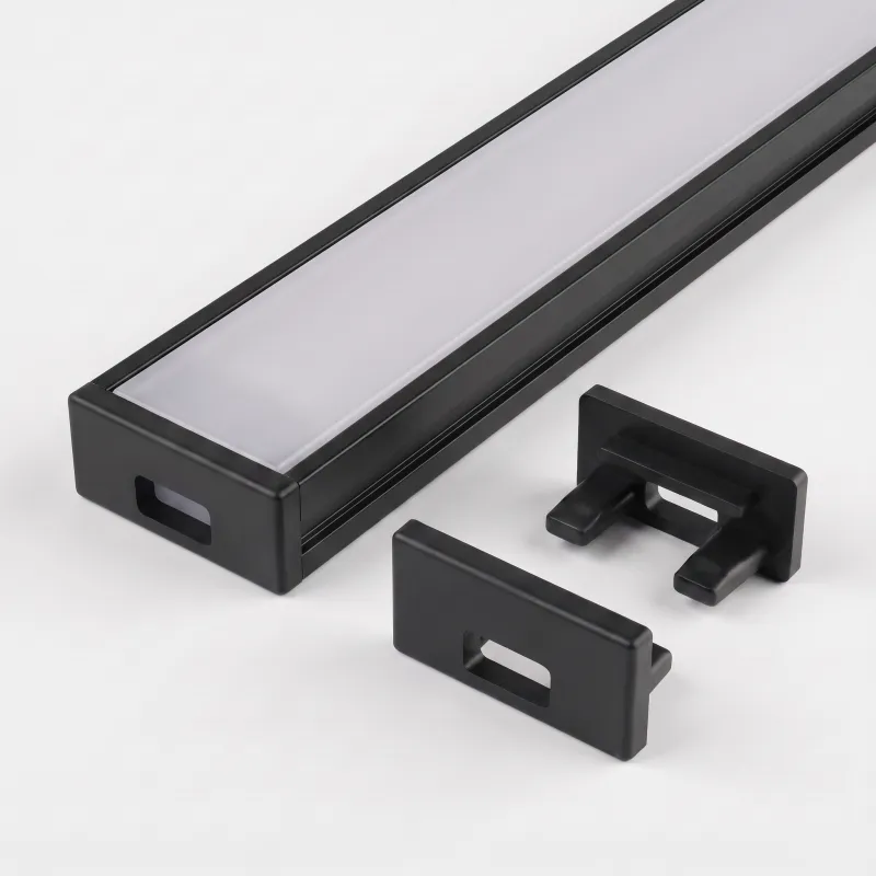 Embout pour profilé LED ZARIA – avec trou / Noir mat