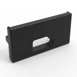 Embout pour profilé LED ZARIA – avec trou / Noir mat