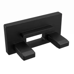 Kit de profilé ZARIA de 1 m pour éclairage LED, avec diffuseur opaque, embouts et fixations / Noir mat