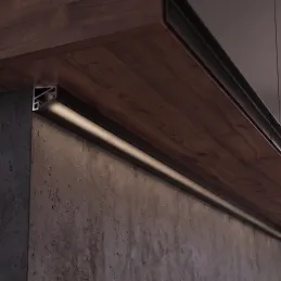 Profilé d’angle en aluminium ZARIA pour éclairage LED avec cache noir / Noir mat