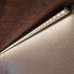 Profilé d’angle en aluminium ZARIA pour éclairage LED avec diffuseur transparent / Noir mat
