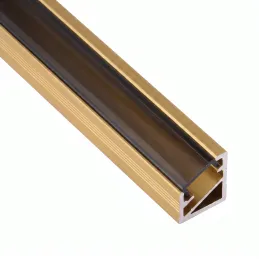 Profilé d’angle en aluminium ZARIA pour éclairage LED avec diffuseur noir / Doré