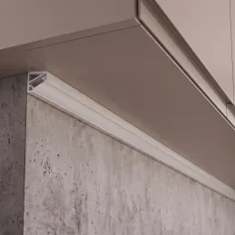 Profilé d’angle en aluminium ZARIA pour éclairage LED avec diffuseur dépoli / Blanc mat