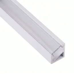 Profilé d’angle en aluminium ZARIA pour éclairage LED avec cache transparent / Blanc mat