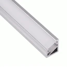 Profilé d’angle en aluminium ZARIA pour éclairage LED avec diffuseur opale / Aluminium