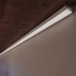 Profilé d’angle en aluminium ZARIA pour éclairage LED avec diffuseur opale / Aluminium