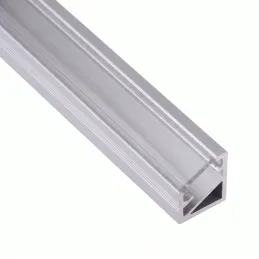 Profilé d’angle en aluminium ZARIA pour éclairage LED avec diffuseur transparent / Aluminium