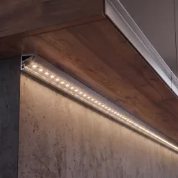 Profilé d’angle en aluminium ZARIA pour éclairage LED avec diffuseur transparent / Aluminium