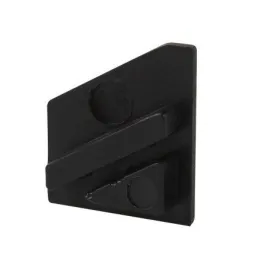 Lot de 2 embouts pour profilé LED d’angle ZARIA – sans trou / Noir mat