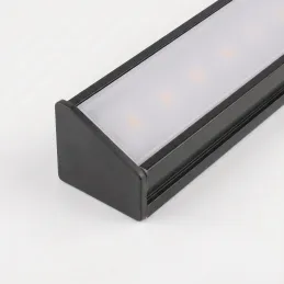 Lot de 2 embouts pour profilé LED d’angle ZARIA – sans trou / Noir mat