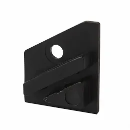 Lot de 2 embouts pour profilé LED d’angle ZARIA – avec trou / Noir mat