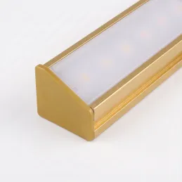 Lot de 2 embouts pour profilé LED d’angle ZARIA – sans trou / Doré